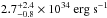\hbox{$2.7 ^{+2.4}_{-0.8}\times 10^{34}~ \mathrm{erg\ s^{-1}}$}