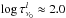 \hbox{$\log \tau^l_{\nu_0} \approx 2.0$}