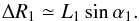 \begin{equation} \Delta R_1 \simeq L_1\sin\alpha_1. \label{eq:rad_ampl} \end{equation}