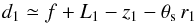 \appendix \setcounter{section}{1} \begin{equation} d_1\simeq f+L_1-z_1-\theta_{\mathrm s} \,r_1 \label{eq:d1_planar_off} \end{equation}