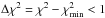 \hbox{$\Delta \chi^2 = \chi^2 - \chi^2_{\rm min} < 1$}