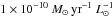 \hbox{$1 \times 10^{-10}~M_\odot \, {\rm yr}^{-1}~L_\odot^{-1}$}