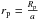 \hbox{$r_{\rm p} = \frac{R_{\rm p}}{a}$}