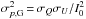 \hbox{$\sigma_{ p,{\rm G}}^2\,{=}\,\sigma_{ Q} \sigma_{ U} / I_0^2$}