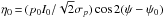 \hbox{$\eta_0\,{=}\,(p_0 I_0/\sqrt{2}\sigma_{ p})\cos2(\psi-\psi_0)$}