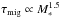 \hbox{$\tau_{\rm{mig}} \propto M_*^{1.5}$}