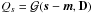 \hbox{$Q_s = \G(\bb{s}-\bb{m},{\bf D})$}