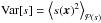 \hbox{$\mathrm{Var}[s] = \left\langle s(\vec{x})^2 \right\rangle_{\mathcal{P}(s)}$}