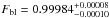 \hbox{$F_{\rm bl} = 0.99984^{+0.00008}_{-0.00010}$}