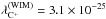 \hbox{$\lambda _{\rm C^+}^{\rm (WIM)} = 3.1\times 10^{-25}$}