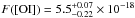 \hbox{$F([{\rm OI}]) = 5.5_{-0.22}^{+0.07} \times 10^{-18} \, $}