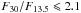 \hbox{$F_{30}/F_{13.5} \leqslant 2.1$}