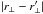 \hbox{$|\rperp-\rperp^\prime|$}