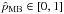 \hbox{$\hat{p}_{\text{MB}} \in [0,1]$}