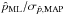 \hbox{$\hat{p}_{\text{ML}}/\sigma_{\hat{p},\text{MAP}}$}