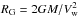 \hbox{$R_{\rm G} =2 G M/ V_{\rm w}^2$}