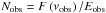 \hbox{$N_{\rm obs}=F\left(\nu_{\rm obs}\right)/E_{\rm obs}$}