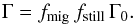 \begin{equation} \Gamma = f_\mathrm{mig} \, f_\mathrm{still} \, \Gamma_0. \label{eq:fmig-fstill} \end{equation}