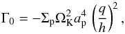 \begin{equation} \label{eq:Gamma0} \Gamma_0 =-\Sigma_\mathrm{p} \Omega_\mathrm{K}^2 a_\mathrm{p}^4 \, \left(\frac{q}{h}\right)^2, \end{equation}