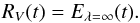 \begin{equation} \label{R_Vefft} R_{V}(t)= E_{\lambda= \infty}(t) . \end{equation}
