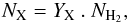 \begin{eqnarray} N_{\rm X} = Y_{\rm X} \ .\ N_{\rm H_2}, \end{eqnarray}