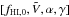 \hbox{$[f_{\rm HI,0}, \tilde{V}, \alpha, \gamma]$}