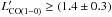 \hbox{$L'_{\rm CO(1-0)}\geq (1.4\pm 0.3)$}