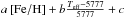 \hbox{$a \, [\mathrm{Fe/H}] + b \frac{T_{\mathrm{eff}}-5777}{5777} + c$}