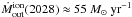 \hbox{$\dot M_{\rm out}^{\rm ion}(2028)\approx 55\ M_{\odot}\ {\rm yr}^{-1}$}