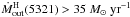 \hbox{$\dot M_{\rm out}^{\rm H}(5321)>35\ M_{\odot}\ {\rm yr}^{-1}$}