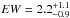 \hbox{$EW = 2.2^{+1.1}_{-0.9}$}