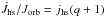 \hbox{$\dot{J}_{\mathrm{hs}}/J_{\mathrm{orb}}=j_{\mathrm{hs}}(q+1)$}