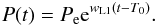 \begin{eqnarray} \label{equation:12} P(t)=P_\mathrm{e}\mathrm{e}^{w_{\mathrm{L1}}(t-T_\mathrm{0})}. \end{eqnarray}