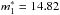 \hbox{$m^*_1=14.82$}