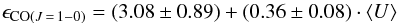 \begin{equation} \displaystyle{\emico=(3.08\pm0.89)+(0.36\pm0.08)\cdot\langle U\rangle} \label{emico_uav} \end{equation}
