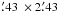 \hbox{$\farcm43\ \times 2\farcm43$}