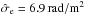 \hbox{$\hat{\sigma}_\mathrm{e} = {6.9}{\rm\,\radian/m^2}$}