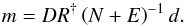 \appendix \setcounter{section}{2} \begin{equation} \label{eq:rec-m} m = D R^{\dagger} \left( N + E \right)^{-1} d. \end{equation}