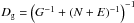 \hbox{$D_\mathrm{g} = \left(G^{-1}+(N+E)^{-1}\right)^{-1}$}