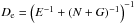 \hbox{$D_\mathrm{e} = \left(E^{-1}+(N+G)^{-1}\right)^{-1}$}