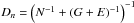 \hbox{$D_{n} = \left(N^{-1}+(G+E)^{-1}\right)^{-1}$}