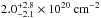 \hbox{$2.0^{+2.8}_{-2.1}\times 10^{20}~{\rm cm^{-2}}$}