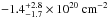 \hbox{$-1.4^{+2.8}_{-1.7}\times 10^{20}~{\rm cm^{-2}}$}