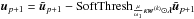 \hbox{$\vec{u}_{p+1} = \tilde{\vec{u}}_{p+1} - \ST_{\frac{\mu}{\omega_1}\kappa\vec{w}^{(k)}\odot\bm{\lambda}}\tilde{\vec{u}}_{p+1}$}
