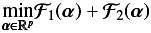 \appendix \setcounter{section}{2} \begin{equation} \underset{\bm{\alpha} \in \mathbb{R}^p }\min \mathcal{F}_1(\bm{\alpha}) + \mathcal{F}_2(\bm{\alpha}) \label{GenConv} \end{equation}