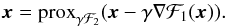 \appendix \setcounter{section}{2} \begin{equation} \vec{x} = \prox_{\gamma\mathcal{F}_2}(\vec{x} - \gamma\nabla\mathcal{F}_1(\vec{x})). \end{equation}