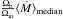 \hbox{$\frac{\Omega_{\rm b}}{\Omega_{\rm m}}\langle\dot{M}\rangle_{\rm median}$}