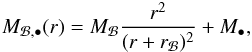 \begin{eqnarray} M_{\Bulge,\BH}(r) = M_{\Bulge}\dfrac{r^2}{(r+r_{\Bulge})^2} + M_{\BH}, \label{Vesc_b1} \end{eqnarray}