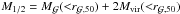 \hbox{$M_{1/2} = M_{\Gal}({<}r_{\Gal,50}) + 2M_{\rm vir}({<}r_{\Gal,50}) $}
