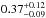 \hbox{$\rm 0.37^{+0.12}_{-0.09}$}